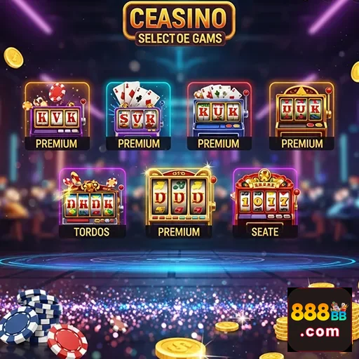 Seleção de jogos de cassino no 888bb, com diversas opções emocionantes para jogar.