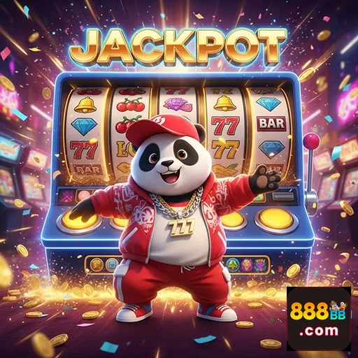 Imagem do slot Jackpot Panda da 888bb, mostrando símbolos e tema vibrante de pandas.